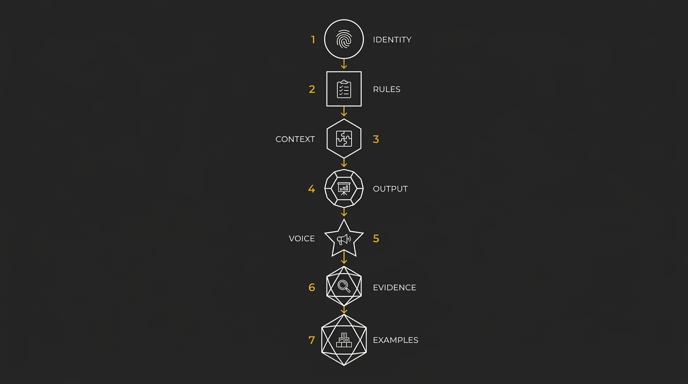 The seven-layer build process for a robust, repeatable master prompt